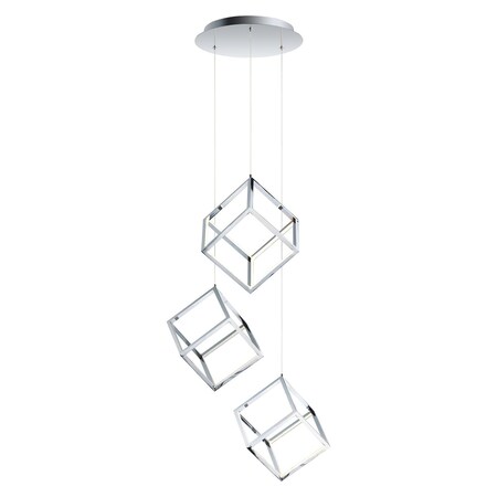 Et2 4 Square 3-Light Led Pendant E30587-PC